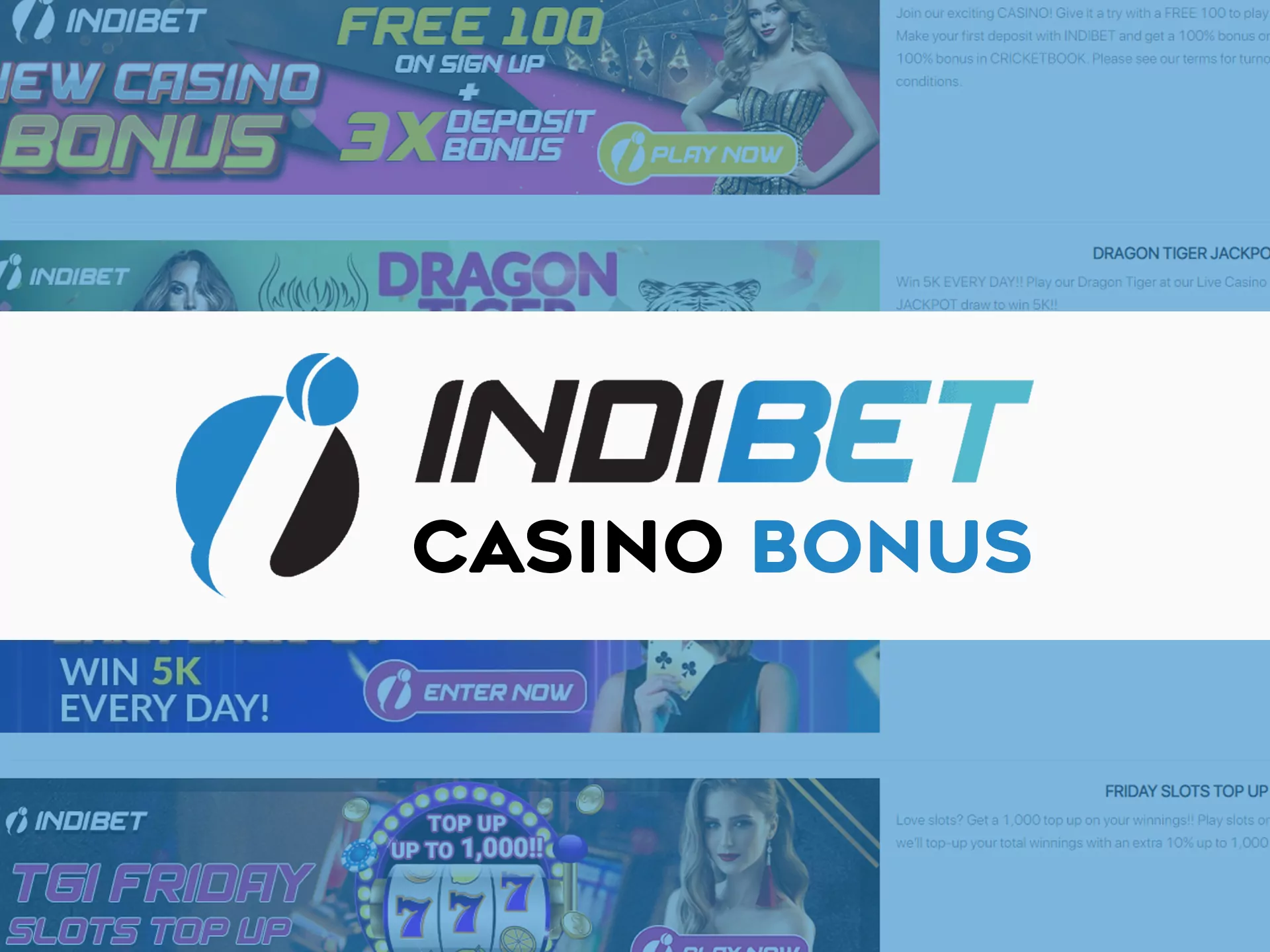 Double your deposit amount with the casino bonus and use it at slots.