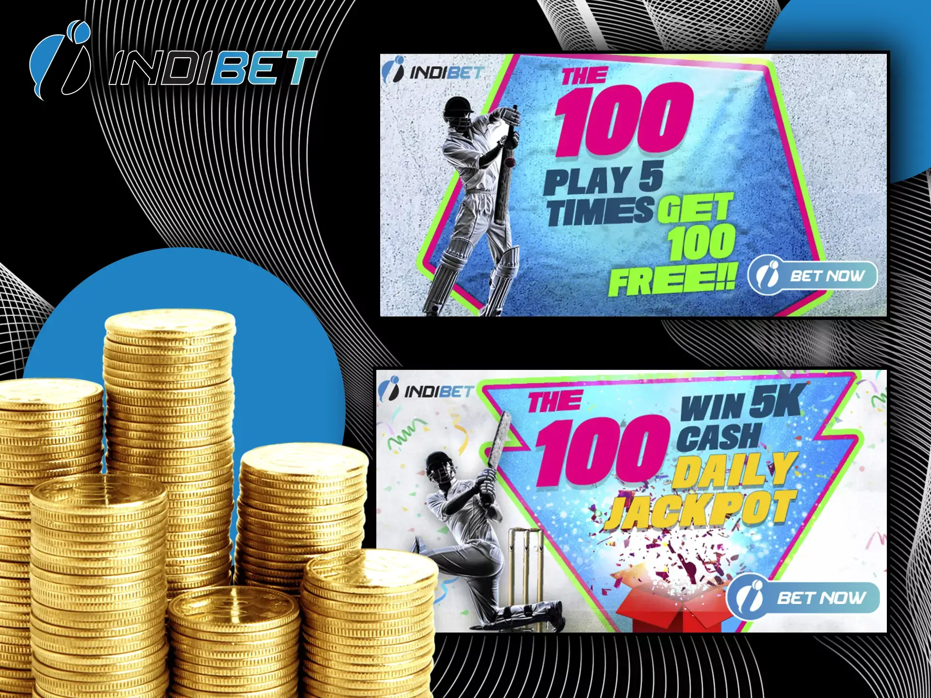 Indibet offers a lot of additional bonuses to its regular players.