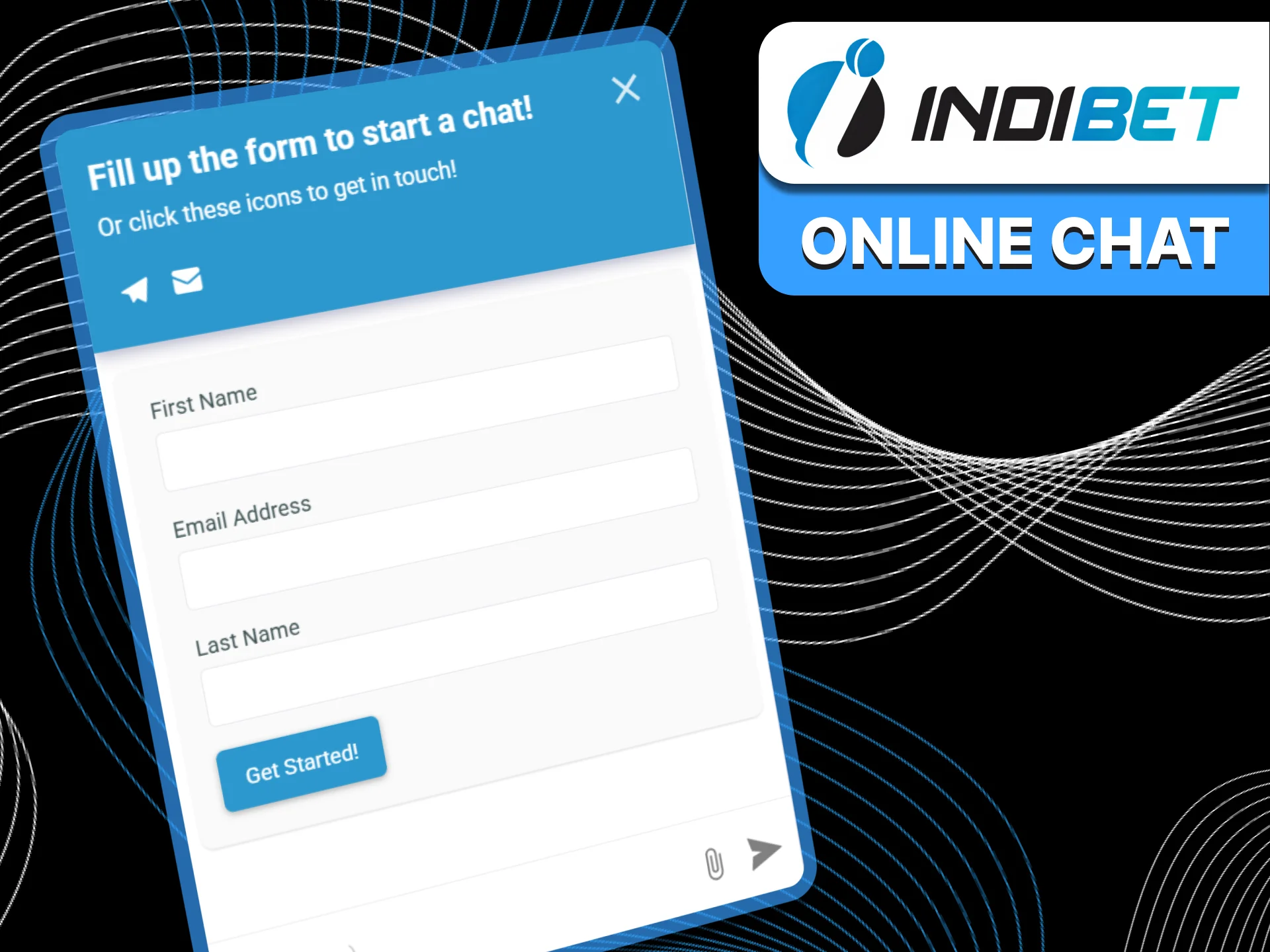 Indibet online chat is suitable for easy and quick questions.